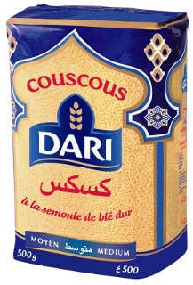 Couscous Moyen - Grain de Semoule de Qualité Supérieure pour Tajines et Salades - 500g