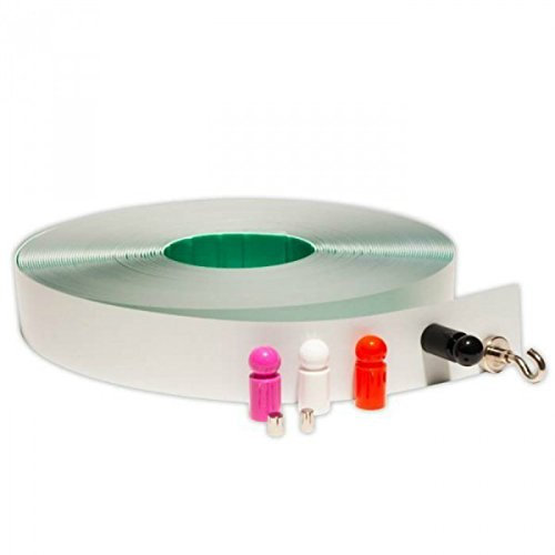 StickersLab - Nastro magnetico bianco striscia 1 metro x 30mm (non adesivo)