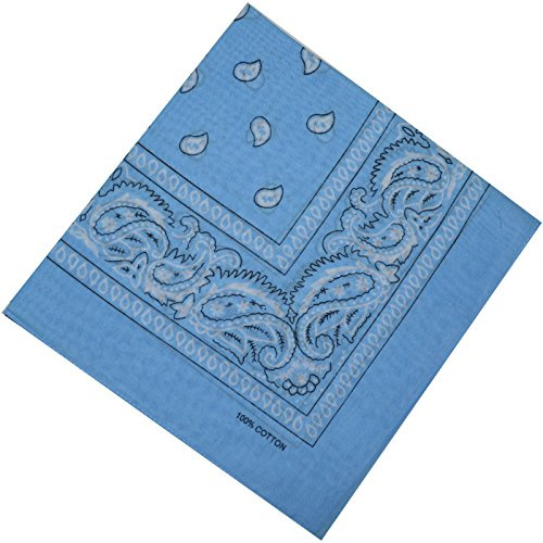 Bandana, halsduk, biker, 1-pack, 3-pack, 6-pack, 12-pack, Nikki-halsduk, Paisley-huvudduk, 100 % bomull, 24 färger