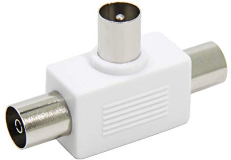 Ancable Splitter antenna TV da maschio a femmina, 2 vie, Tipo PAL, Combinatore di giunti a T/Adattatore coassiale RF Splitter