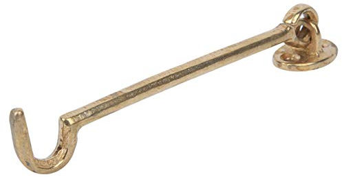 Oumefar Messing Tür Windhaken Vintage Style Fensterriegel Messing Riegel Antike Sicherheitsfenster Stehhaken Windschutz(Brass)