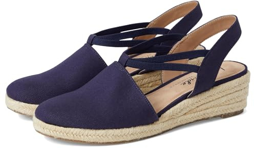 LifeStride Womens Katrina 2 Espadrille Wedge Loafer, Lux Navy, 7 US