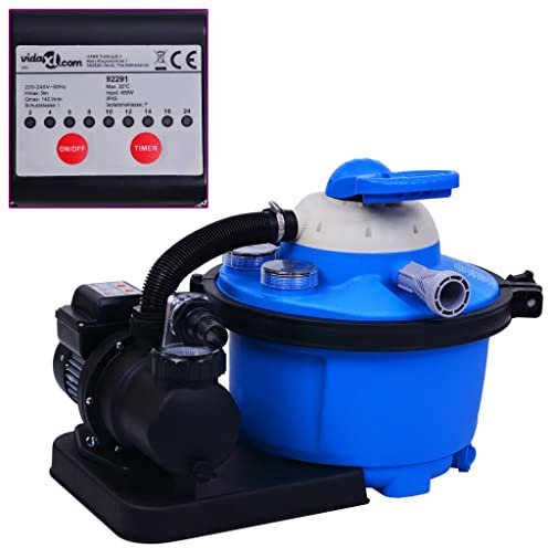 ZEYUAN Bomba Filtro de Arena con Temporizador, Depuradora Piscina Arena, Filtro Piscina, Bomba De Picina, 450 W 25 L