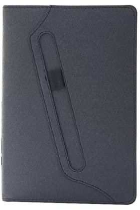 Business-Notizbuch Hardcover-Journal Wiederverwendbares liniertes Notizbuch mit Stifthalter PU-Leder-Einband Geeignet for den täglichen Gebrauch (Color : Black, Size : A5)