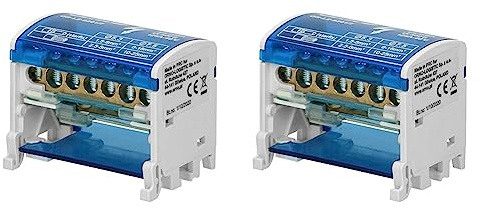 Orno LZ-8201/7 Morsettiera Distribuzione a 2 file, 7 fili (Confezione da 2)