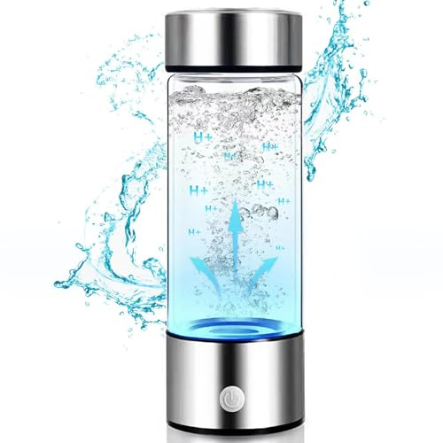 Botella de agua de hidrógeno, generador de agua de hidrógeno Fiudiry mejora la calidad del agua en 3 minutos con tecnología avanzada SPE y PEM, máquina de agua de hidrógeno para oficina, viajes y