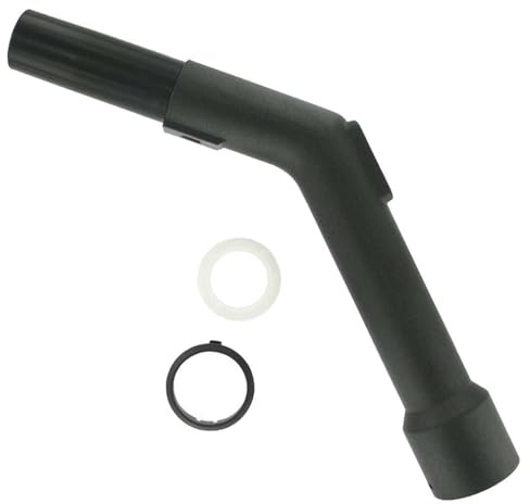 SPARES2GO Curved End Suction Hose Handle Compatible with Titan TTB774VAC 16L TTB775VAC 20L TTB776VAC 30L TTB777VAC 40L Vacuum Cleaner (35mm)