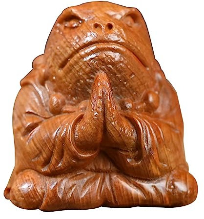 TOPBATHY Meditation Ornament Aus Holz Handgefertigte Zen Figur Chic Desktop Deko Hochwertige Holzschnitzerei Für Büro Und Zuhause Einzigartiges Für Freunde