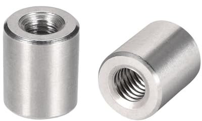 10 stücke M5 M6 M8 M10 M12 M14 304 Edelstahl Verlängern Lange Runde Kupplung Mutter Stecker Joint Hülse stange Bar Stud Mutter (Color : M6x10x25mm, Size : 10PCS)