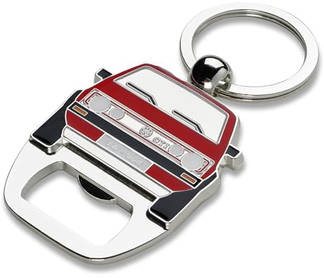 Volkswagen 3A3087010 Schlüsselanhänger Flaschenöffner Schlüsselring Keyring, im Design des VW Golf 1 GTI
