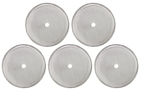 JTQYFI 5 Pcs French Press Replacement Stainless Steel Coffee Filter Mesh for Coffee Tea Maker 350ml/800ml/1000ml - Reusable Stainless Steel Tea Maker