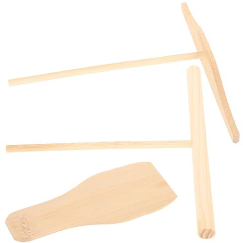 Cabilock 1set Utensili Per Crepes Legno Spatola e Spanditore Per Pancake Kit Di Cottura Pratico Per Colazione e Snack Facile Da Usare Superficie Liscia e Manico Confortevole Per Pancake