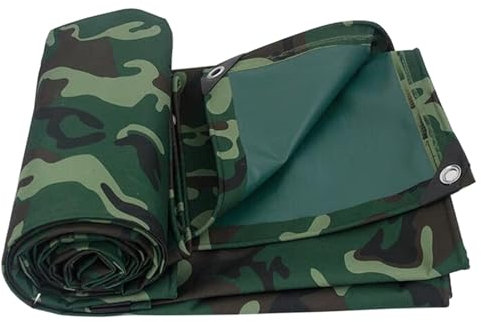 Strapazierfähige Abdeckplane, 4 x 4 m, 5 x 5 m, wasserdicht, 450 g/m², Canvas-Plane mit Ösen, große Mehrzweck-Abdeckung für Garten, Pavillon(1x3m)