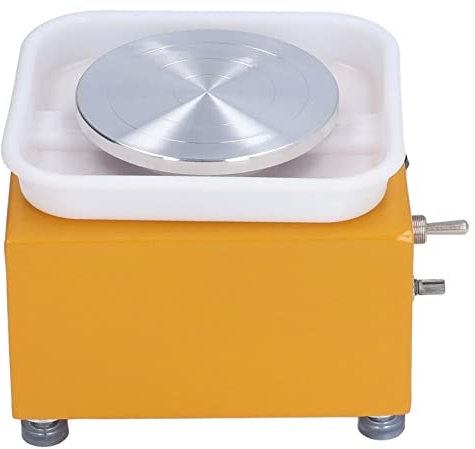 Elektrische Töpferscheibe, Mini Töpferscheibe, Tonmaschine Mit 10 cm Drehteller und Abnehmbarem Schallwand Pottery Wheel Drehteller, Elektrisch Minitopf Töpferset für Anfänger