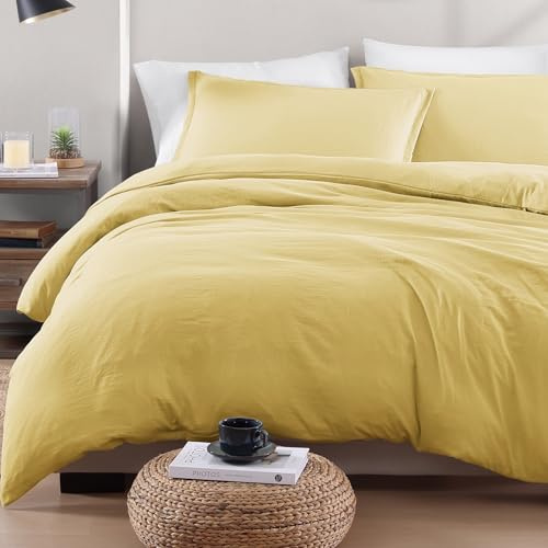 LANE LINEN Set di biancheria da letto super king size, 4 pezzi, copripiumino in microfibra prelavata, lenzuolo con angoli e federa, comodo e resistente (bozzolo)