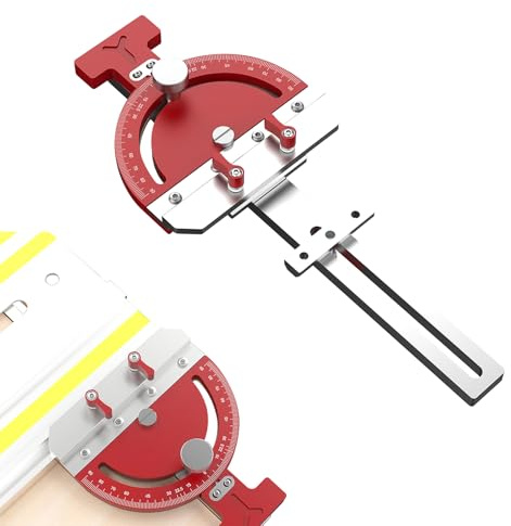 Jauge d'onglet réglable multi-angles pour scie à table - Guide carré à angle droit - Butée d'angle pour rail de guidage Makita Festool DeWalt