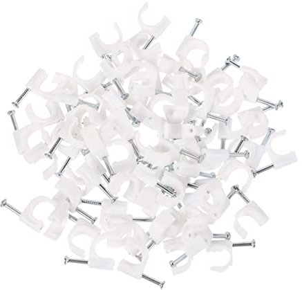 TINEASUR 400stücke Kabelclip Stahlnagel Kabelmanagement-clips Wandkabelclips Telefonkabelclips Verschiedene Klipse Für Kabel Kabelklemmen Kabelclips Kabelhalter Kabel-clips Stahlkabelklemme