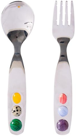 Muuoeou Juego de Acero Inoxidable Cucharas y Tenedores de Postre Mini Cuchara de Café Tenedor de Ensalada Tenedor de Pastel de Caramelo Ensalada Aperitivo Cuchara de Té