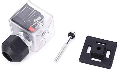 Juroupi 5PCs Plug Transparent with Light Non Cable DC for Solenoid Valve (12V)