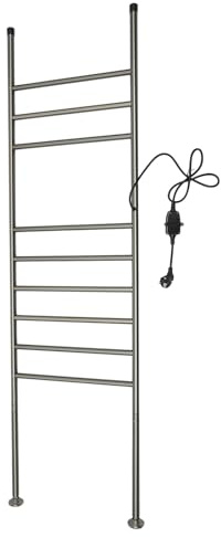 KANBCNG 150W Elektrischer Badheizkörper Handtuchheizung Handtuchheizkörper Elektrisch Handtuchwärmer Handtuchtrockner Intelligentes Freistehende Handtuchleiter mit Timer 1-24H 45~70℃ Einstellbereich