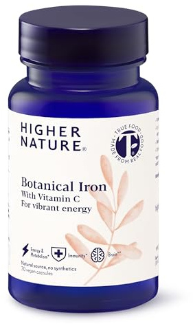 Higher Nature Botanical Iron with Vitamin C - True Food® - 30 Capsules