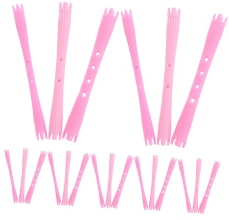 STOBAZA 90 pièces Set de Petites Tiges de Permanente Creuses pour Cheveux Longs Plastique pour Boucles Ondulées Naturelles Outils de Coiffage DIY avec Design Vague et Creux