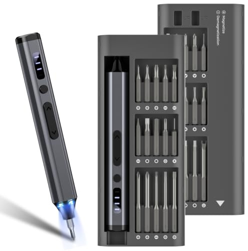 Mini Electric Screwdriver Set 34-IN-1: Small Electric Screwdriver Cordless