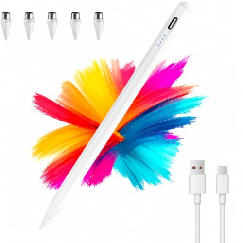 Universal Tablet Stift Stylus Pen für Samsung Galaxy Tab A11 A11+ A9 A9+ A8 A7 mit 5 Tipps 1.45mm Stiftspitze 30min Schnellladung magnetische Adsorption Kompatibel mit Lenovo Xiaomi Android Tablets