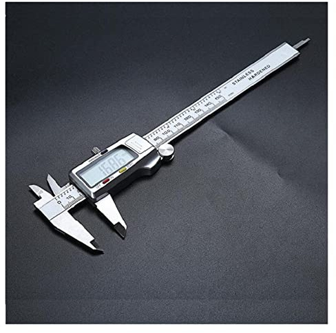 Micrometro, 6 pollici/150 mm Vernier califer in metallo strumenti di lavorazione del legno strumentazione righello digitale pachimetro carpenter calibro profondità elettronica(No box)