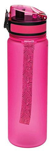 REFLECTS Profi Sporttrinkflasche 500 ml BPA frei | Ideale Sportflasche für Fitness, Fahrrad, Sport, Fussball | Auslaufsichere Fahrradflasche, Sporttrinkflasche Farbe magenta