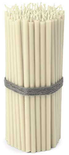 NKlaus - 100x velas de altar blancas sin hollín y sin goteo L 16cm cera de parafina premium 36117