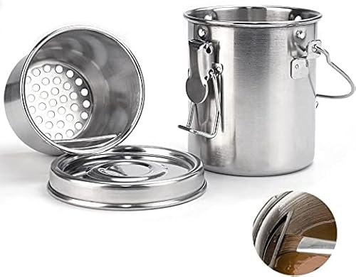 Qcwwy Pinselwascher, Edelstahl-Pinselwascher mit Starkem Verschlussdeckel, Leicht zu Tragender Silicoil-Pinsel-Reinigungsbehälter, Geeignet für das Malen Im Freien