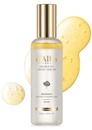 d'Alba Italian weiß Truffle First Aromatic Spray Serum Sprühen, Feuchtigkeitsspendendes Antioxidatives Gesichts, Veganes für Elastizität und Feuchtigkeit, Aromatisch Koreanische Hautpflege (120ml)