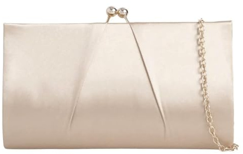 UShopUK Clutch/Handtasche aus Satin, für Hochzeit, Abschlussball, Hochzeit, Abendveranstaltung, Party, medium