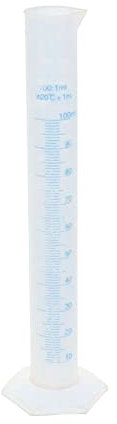 YOKIVE Vaso precipitados medidor, Plástico Vaso precipitados Graduado, Multipropósito, Excelente para Bricolaje, Laboratorio Ciencias, (Claro, 100ml)