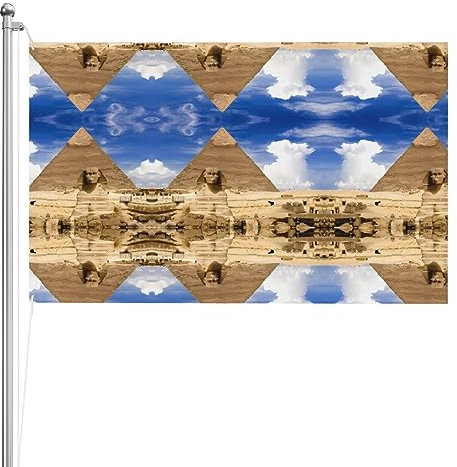 Drapeaux d'extérieur polyvalents double face 12,7 x 20,3 cm, patriotiques et insolites, parfaits pour le bureau et la maison, pyramides d'Égypte