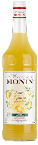 MONIN Sirup Konzentrat Lemon Rantcho 1,0 l | Zitronenkonzentrat für Cocktails, Limonaden, Marinaden und Küche - vegan, glutenfrei und vielseitig einsetzbar