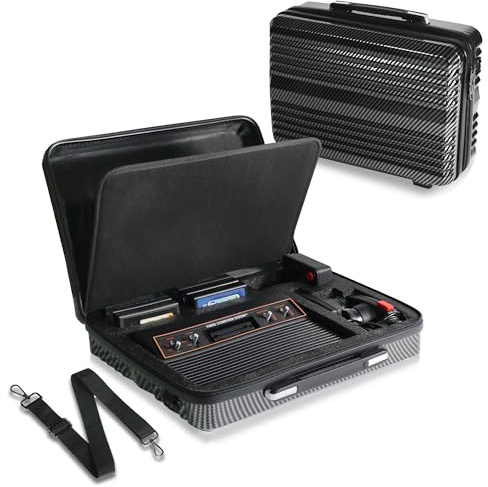Intecgaming Carrying Case for Atari 2600 plus, Large Capacity Storage Case Suitable for Atari 2600+ console, Joystick controller, Paddles controllers, Cartridges and Accessories.