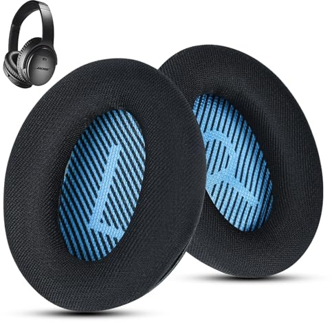 Wzsipod Stoffkomfort Ohrpolster für Bose QuietComfort 35/Qc35ii Kopfhörer, kompatibel mit QC45, QC25, QC2, QC15/ Around-Ear 2 AE2i AE2w / SoundTrue & SoundLink Serie