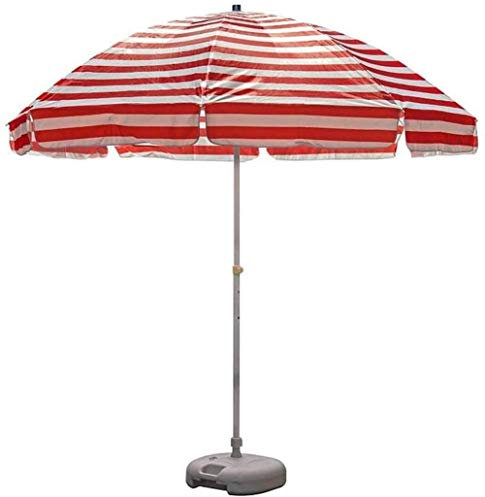 asdchZen Sonnenschirme Für Den Außenbereich, 2,4 M, Gestreifter Strandschirm, Uv 50+, Tragbarer Sonnenschirm Für Den Außenbereich, Terrasse, Garten, Sonnenschutz Mit 8 Stabilen Rippen Und Kurbel