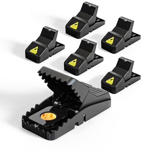 Teletrogy Trappole per Topi da Interno Esterno, Trappole del Ratto Riutilizzabile, Anti Roditori Deterrente Trappoli, 6 Pezzi Trappola Ratti per Piccoli topi, Trappola per Topi Altamente Sensibile