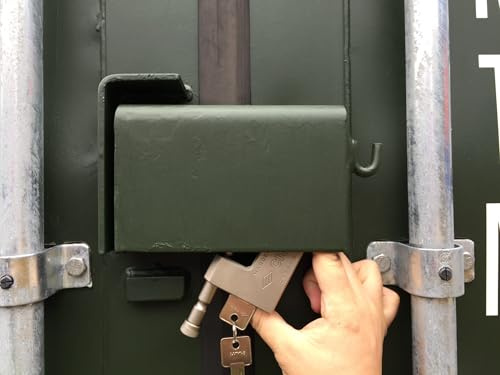 Universal Container Accessories | Weld on Lock Box | Shipping Container Lockbox | Storage Security | Slimline Lockbox | Heavy and Strong | Securely House Padlock - Shipping Container Accessory