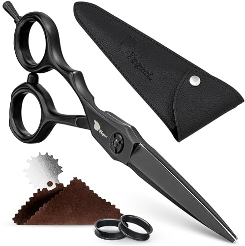 Fagaci hårsaxar professionell vänster 15 cm 440 C stål för överlägsen precision, extremt vassa blad hårklippningssax för kvinnor och män, hållbar skärpa hårsaxar för hårklippning