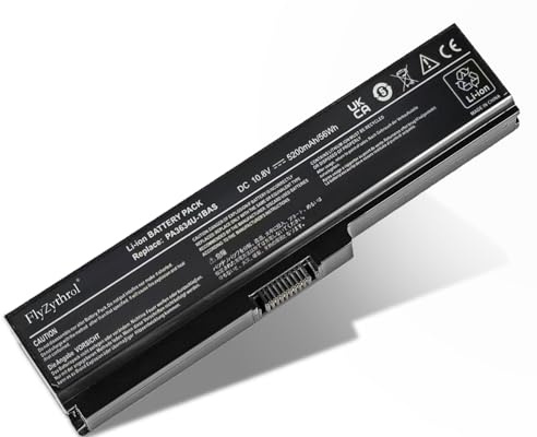 FlyZythrol 56Wh PA3634U-1BRS battery Compatible With Toshiba Satellite C650 | C650D C655 C660 C670 L650 L650D L655 L655D L670 L670D M500 A660 A660D A665 A665D L510 L630 L635 L640D PA3634U-1BAS 10.8V