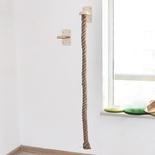 RTTZBOZ Kletterwand für Katzen, Wandregale für Katzen, Kletterseil für Katzen, an Der Wand Montierte Katzenmöbel, Wandregale und-stangen für Katzen(200cm/79in)