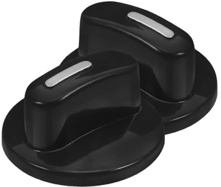Perilla de Temporizador para Horno y 2 Piezas Abs 6 Mm | Negro, Eje en Forma de D Orificio Interior de 6mm, Control Preciso Indicador, Compatible con Electrodomésticos