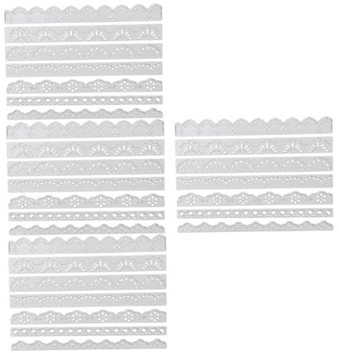 SHINEOFI Troquel De Encaje Cortadores Cuchillo De Paleta Corte Perforadora Equipo Para Hacer Papel Paletas De Arte Troqueles Para Scrapbooking Acero Carbono Silver 7 Piezas X 4