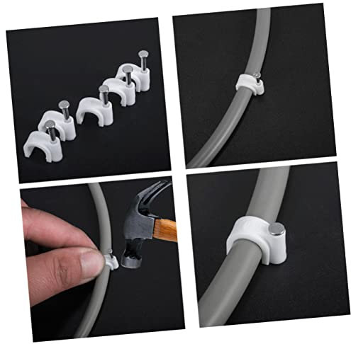OSALADI 100stücke Pvc Rohrschellen Kabelklemmen Für Elektroinstallationen Langlebige Wandhalterungen Vielseitige Clips Für Kabelmanagement Weiß