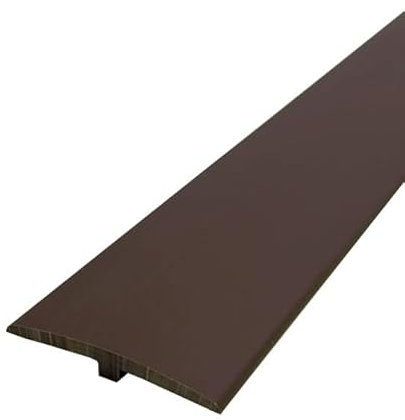 Yunlaishaocer Perfil de Transición para Suelo,5CM x 3M Perfil Transición Suelo Desnivel T en Forma de T para Umbrales de Puertas y Suelos de Conexión de Baldosas Laminadas (Marrón)