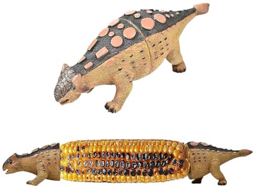 KOBONA Dinosaurio Soportes para mazorcas de maíz, Soportes para mazorcas de maíz con puntas de acero inoxidable, Tenedor para maíz - Reutilizable y fácil de limpiar